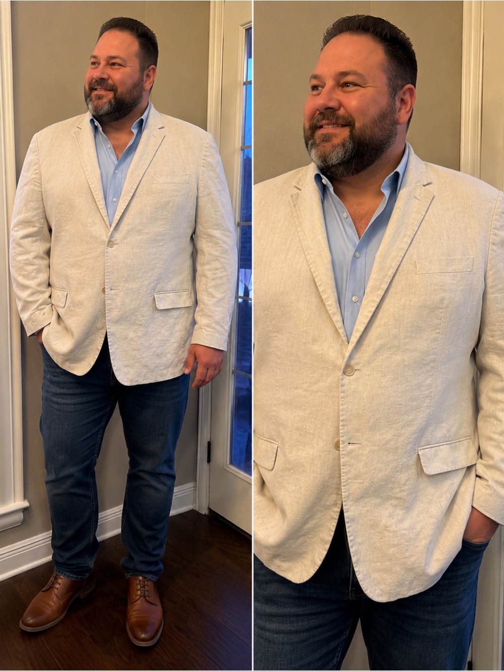 Hugo Boss Solbiati Pure Linen White Blazer Sport Coat Luxury Men’s